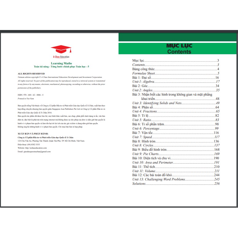 [Mã BMBAU50 giảm 7% đơn 99K] Sách: Toán Tài Năng 5 - Toán Lớp 5- Toán Song ngữ (10 - 11 tuổi )