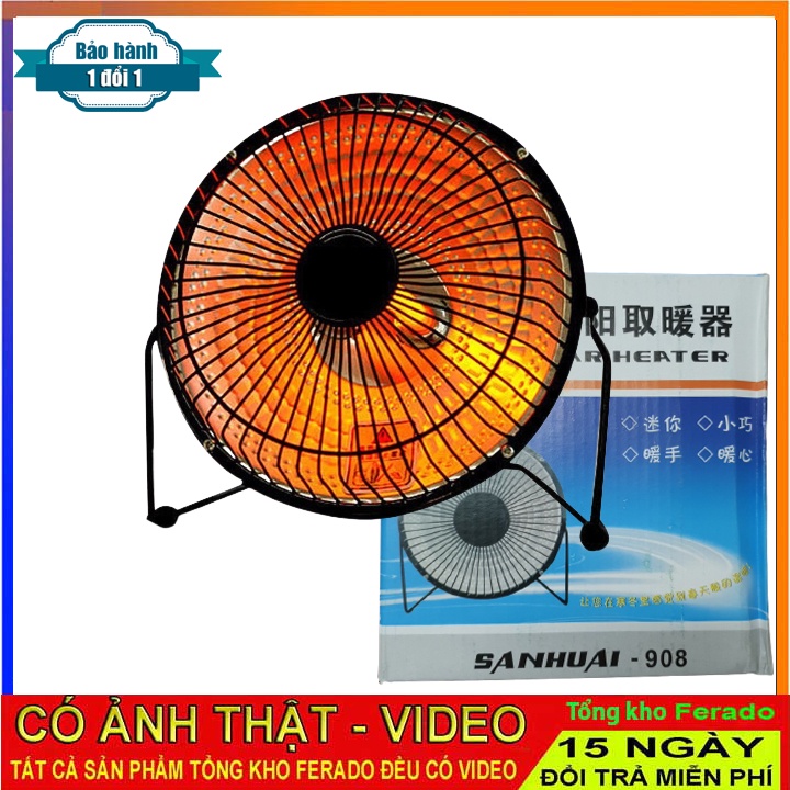 Quạt Sưởi mini Heater Fan 360 độ 4 inch, Máy Sưởi Hồng Ngoại Để Bàn Siêu Ấm Áp