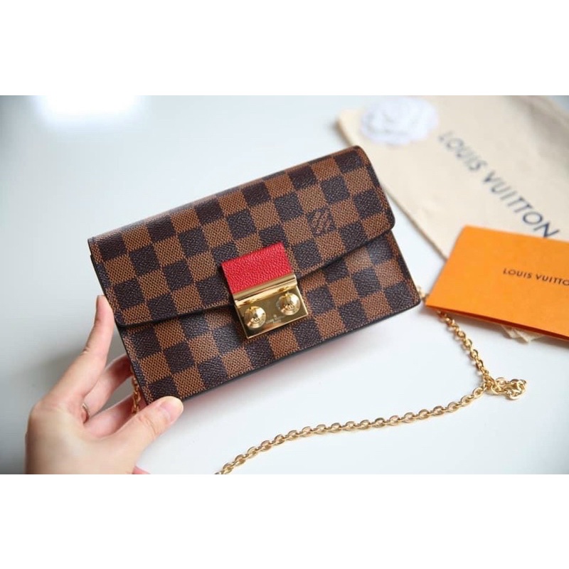 Túi mini khoá bấm ô nâu