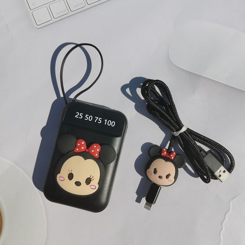 Sạc Dự Phòng 20000 Mah Comes 4 Dòng Hình Chuột Mickey Có Dây Đeo Cho Apple Android Huawei