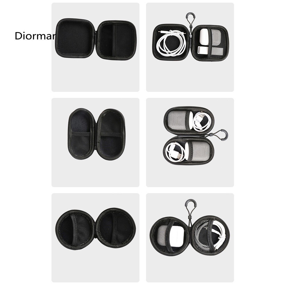 Set 2 Túi Đựng Tai Nghe Không Dây Có Khóa Kéo Tiện Dụng