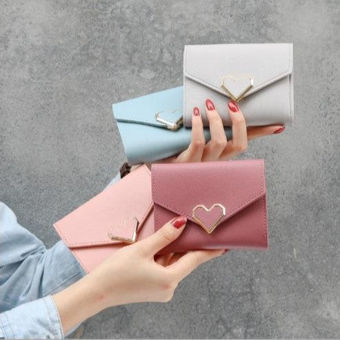 ⚡ VÍ DA NỮ NGẮN TRÁI TIM HÀN QUỐC - Ví Nữ Quảng Châu Cao Cấp Siêu Đẹp Giá Rẻ