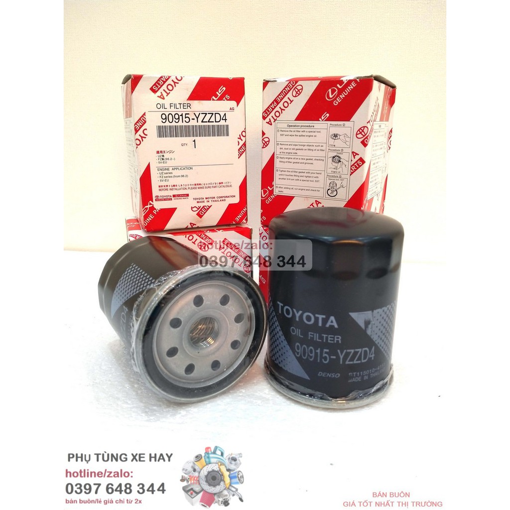 * Lọc nhớt (lọc dầu ) 📣 freeship 📣Toyota Innova, Fortuner, Hilux ( Mã 90915-YZZD4 ) [Xả kho]