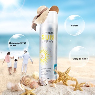 [HSD 2023] Xịt chống nắng Hàn Quốc [ RECIPE CRYSTAL SUN SPRAY SPF 50 + PA+++ ] 150ml