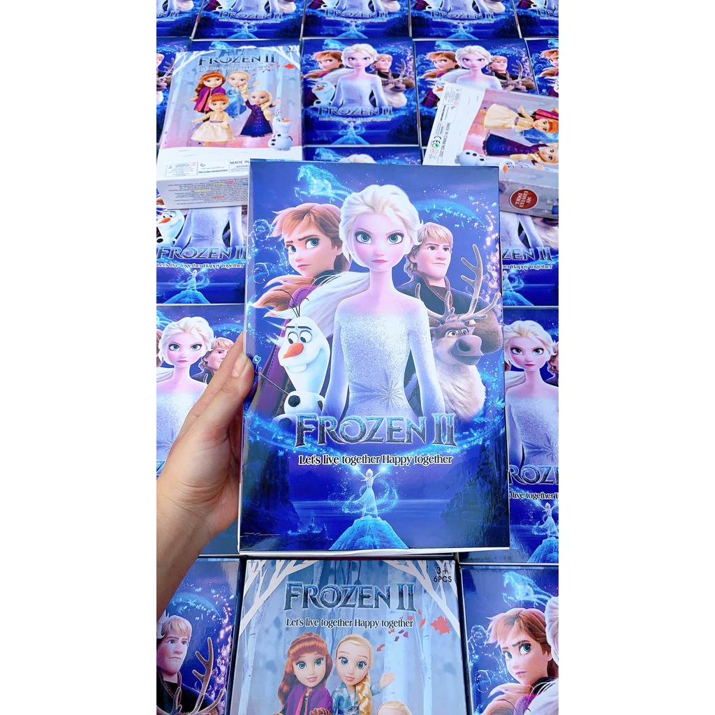 Set 6 búp bê Elsa, Anna - Fozen