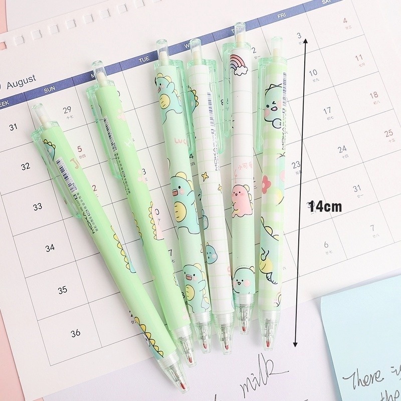 1 Bút Mực Gel Ngòi 0.5mm Hình Khủng Long Dễ Thương