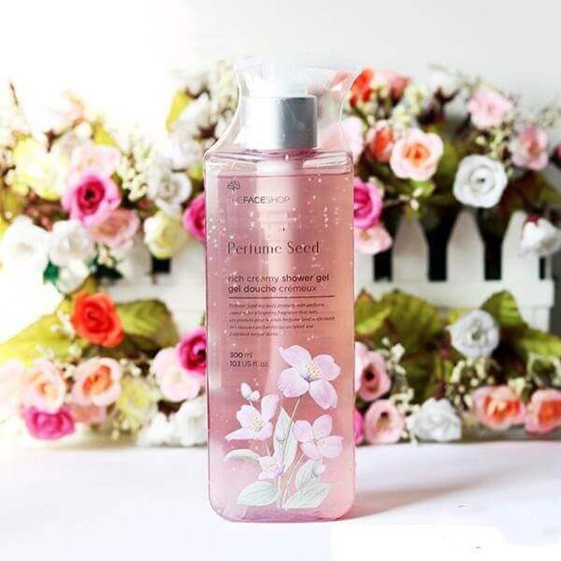 SỮA TẮM SÁNG DA ẨM MỊN PERFUME SEED RICH CREAMY SHOWER GEL THE FACE SHOP 300ML