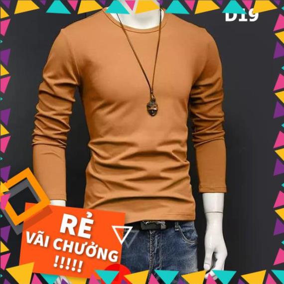 [Hot Sale] Áo thun thu đông, dài tay cổ tròn nhiều màu mềm mịn, co giãn dễ chịu, chất thoáng mát thấm mồ hôi _vifa | BigBuy360 - bigbuy360.vn