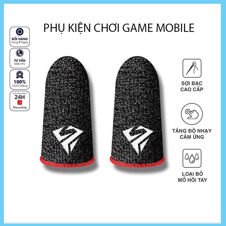 Găng tay chơi game ff MEMO sợi bạc cao cấp chống mồ hôi tăng độ nhạy cảm ứng co giãn tốt | BigBuy360 - bigbuy360.vn