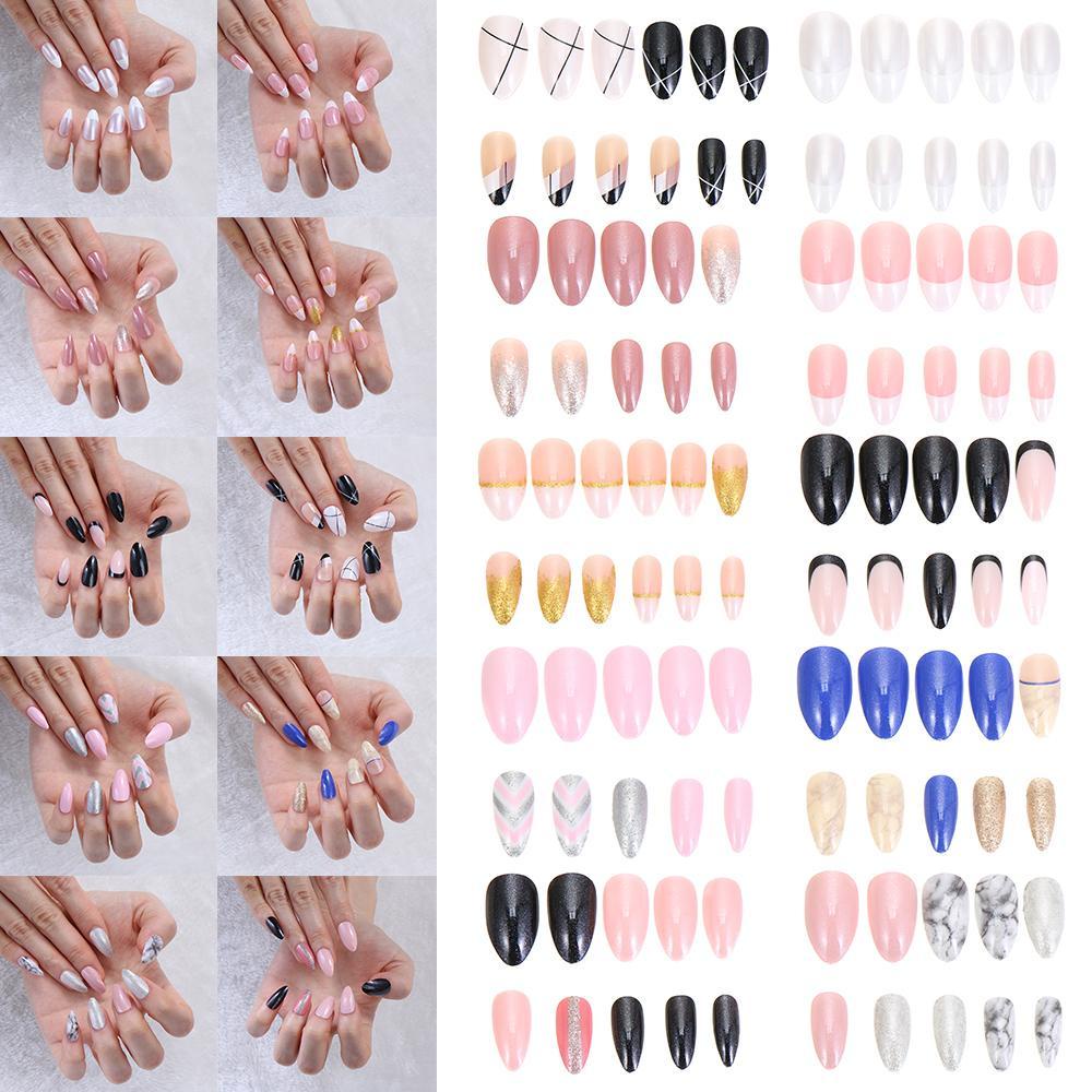 Hộp 24 Móng Tay Giả Che Phủ Toàn Diện Cho Nữ