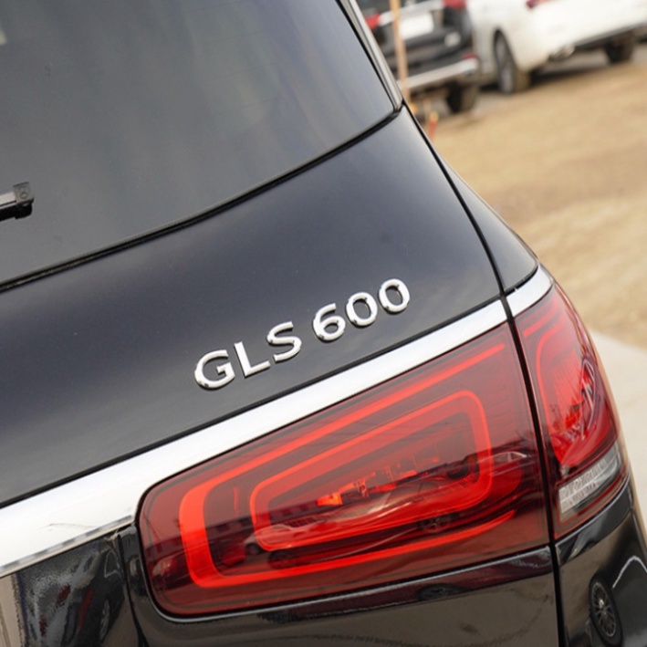 Decal tem chữ GLS600 nhựa ABS dán đuôi xe ô tô Maybach