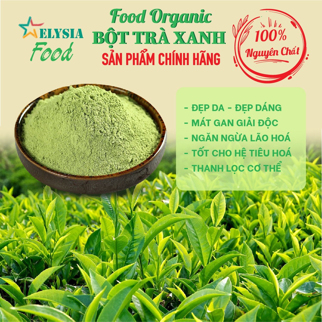 Bột Trà Xanh Nguyên Chất Organic - Giàu dinh dưỡng 10g, 50g