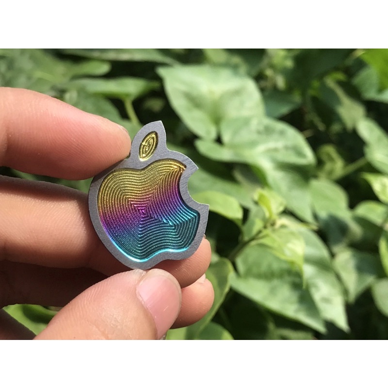 Logo mẫu táo titan 7 màu mẫu mới cực đẹp kèm keo 3M