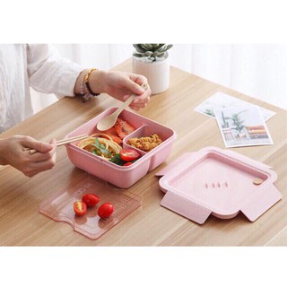 Hộp cơm lúa mạch văn phòng hình vuông cakeshop hcm