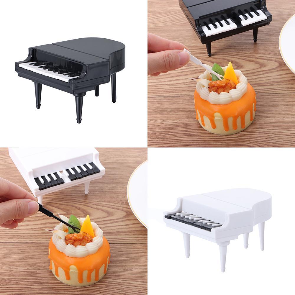 1 Bộ Nĩa Ăn Trái Cây Tráng Miệng Hình Đàn Piano Mini Sáng Tạo Có Thể Tái Sử Dụng Cho Bé