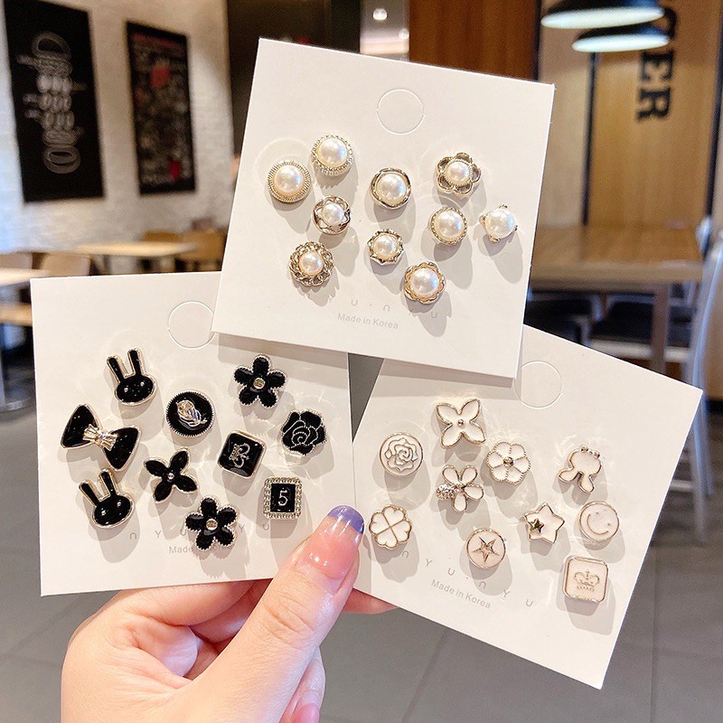 Set 10 Khuy Cài Áo Mini Hàn Quốc Siêu Xinh Cho Nữ
