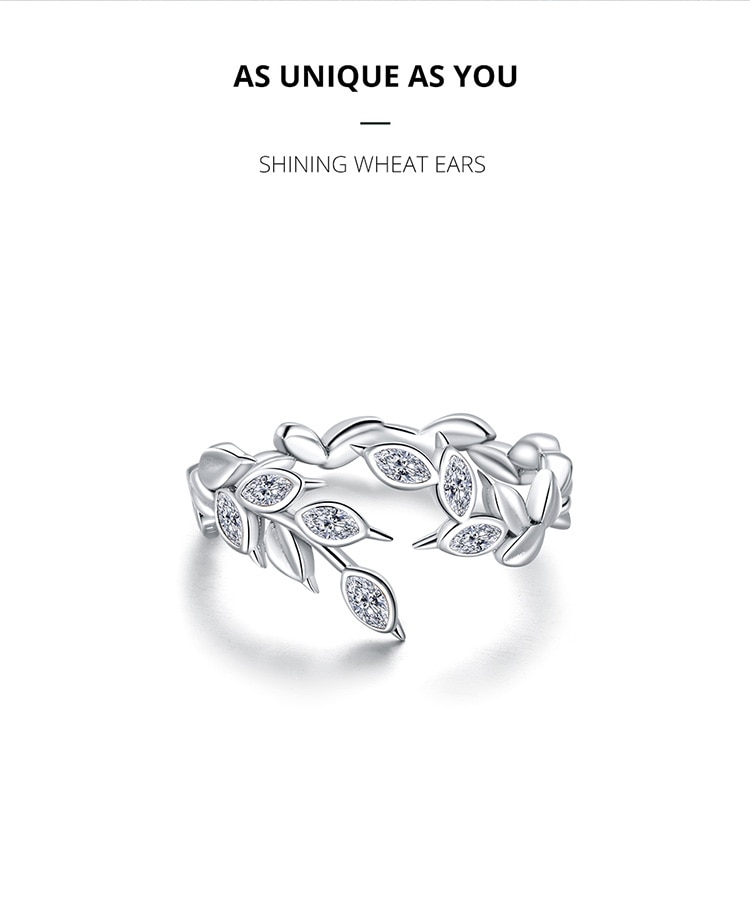 Nhẫn Bamoer Bạc 925 sáng bóng không gây dị ứng thời trang cho nữ