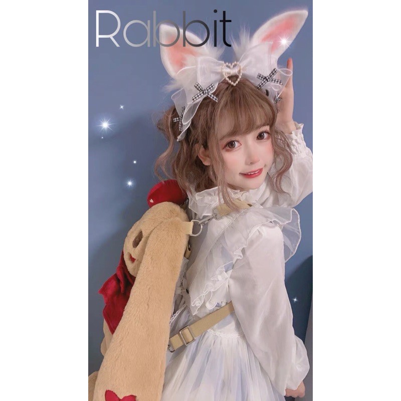 YASLC0087-Bờm/ kẹp tóc tai thỏ cosplay