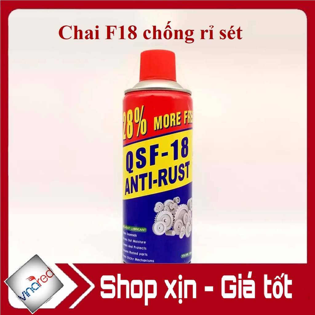 Bình Xịt Chống Rỉ Sét Và Bôi Trơn Kim Loại F18 - Chai Xịt Tẩy Rửa Chống Rỉ Sét Đa Năng