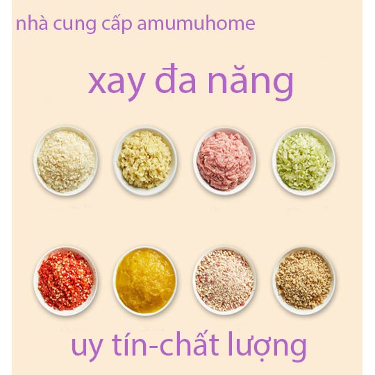 Máy Xay Tỏi Ớt Mini Sạc Điện, Lưỡi Dao Bằng Hợp Kim Cao Cấp (hàng nội địa trung) 250ml