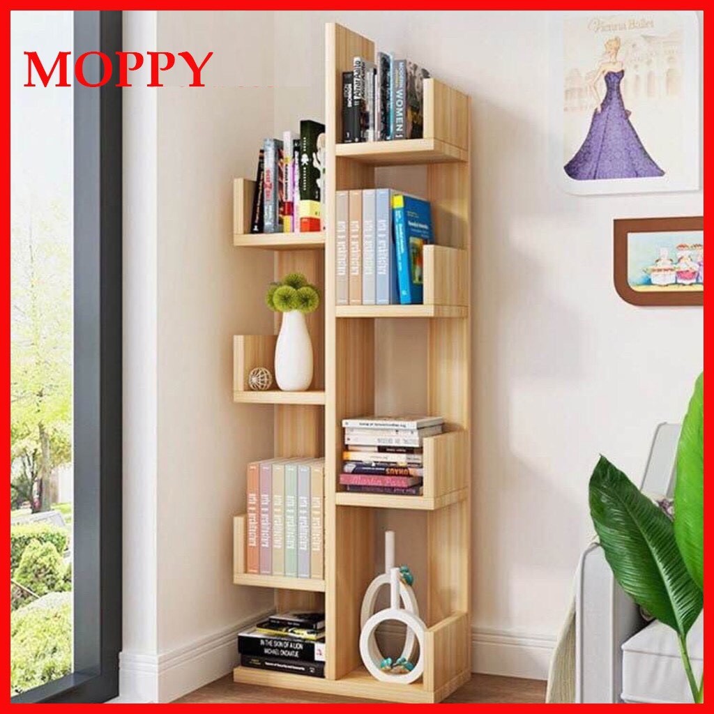 [SANG TRỌNG - PHẢI CHĂNG] Kệ Sách Xương Rồng nhiều ngăn chất liệu MDF cao cấp sang trọng