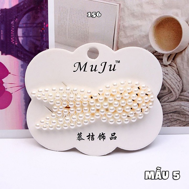 KẸP TÓC ĐÍNH NGỌC TRAI NHÂN TẠO SÀNH ĐIỆU NHIỀU MẪU AH156