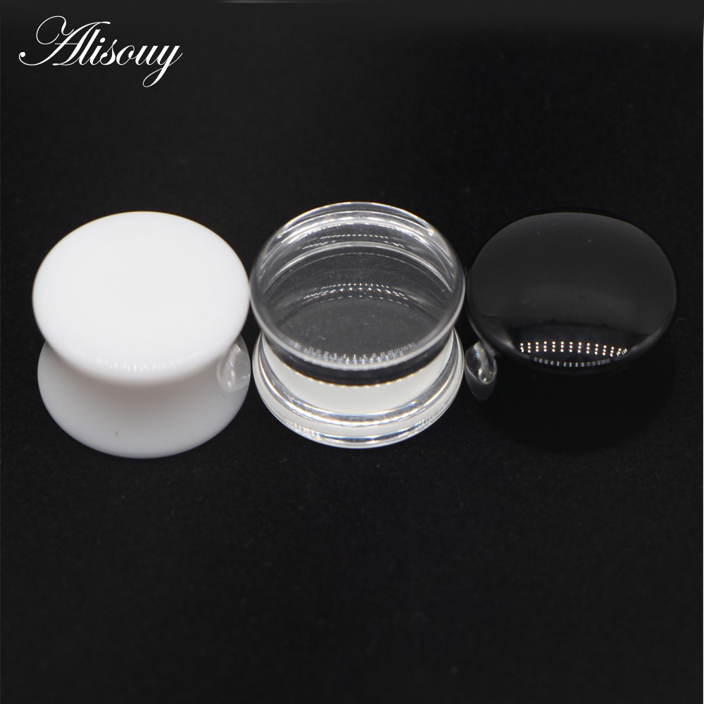 Alisouy Set 2 Khuyên Nong Tai acrylic Trong Suốt Cá Tính