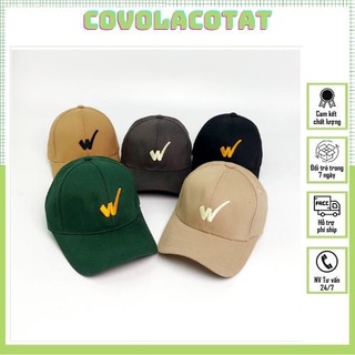 Mũ lưỡi trai, nón kết cao cấp nam nữ đẹp thêu chữ W phong cách Ulzzang unisex