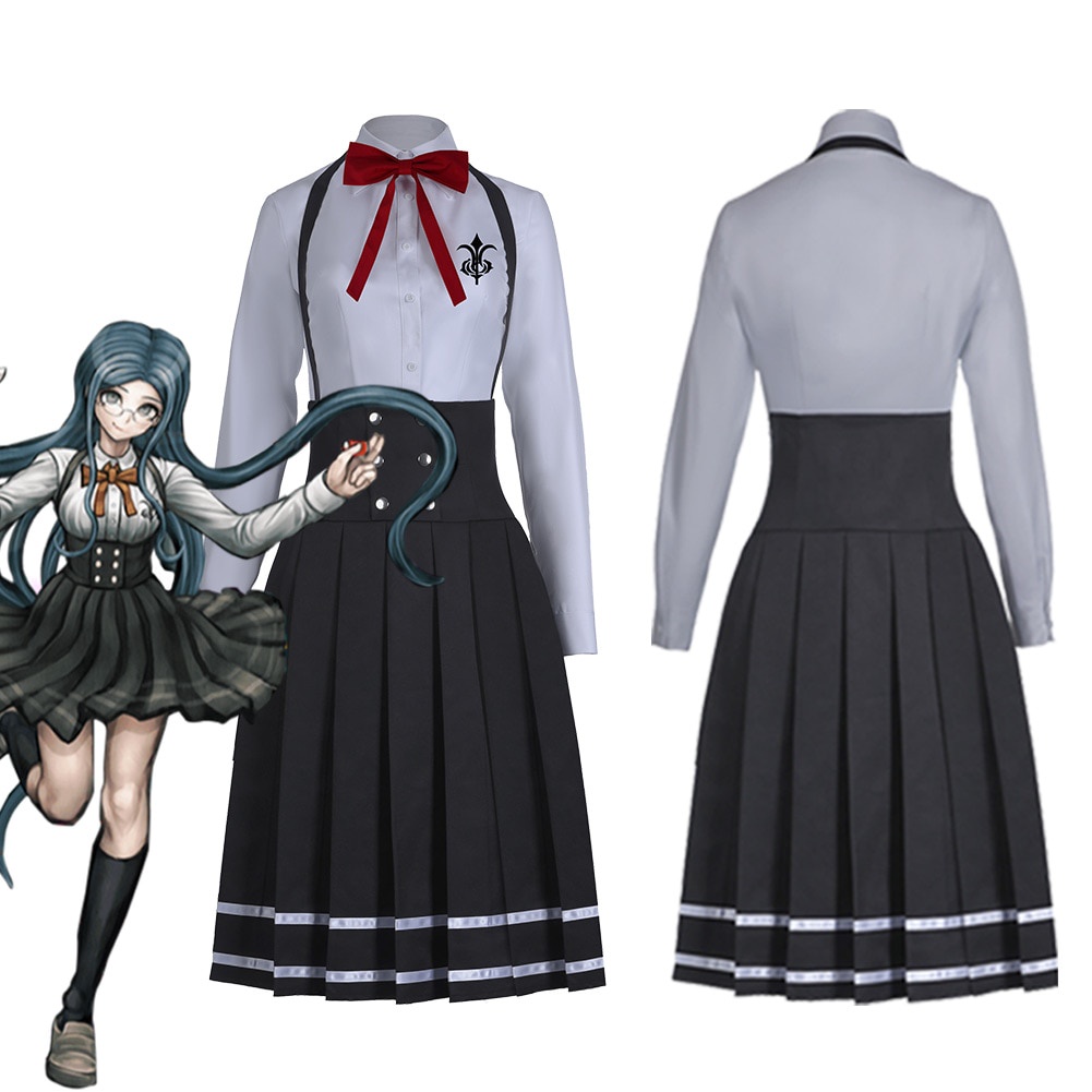 In Stock Danganronpa V3 Shirogane Tsuhung i Cosplay quần áo hóa trang nữ áo áo áo mặc đồ phụ nữ áo cộng đồng áo