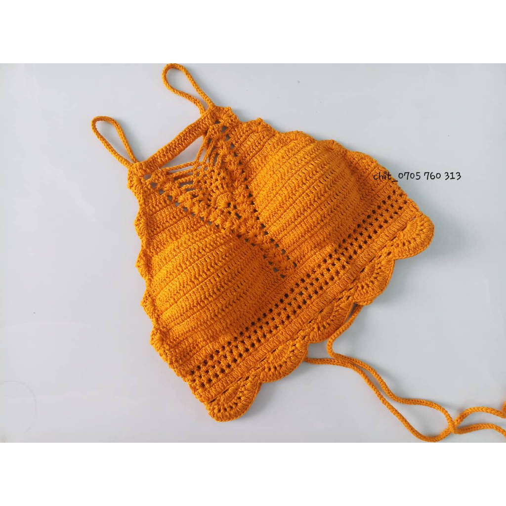 Bikini len móc - Croptop
