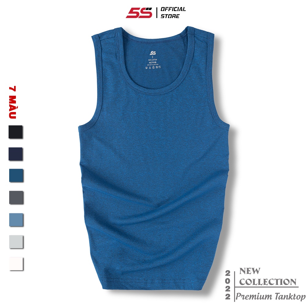 Áo Ba Lỗ Nam 5S (7 Màu) Chất Liệu Cotton Mềm Mại, Thấm Hút Mồ Hôi, Co Giãn Thoải Mái, Bền Màu (ABL22099-03)