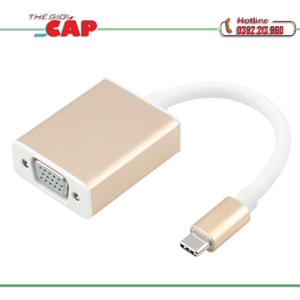 Cáp USB Type C to VGA cho Macbook chuẩn USB 3.1 Type-C