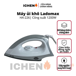 Bàn ủi điện Ladomax, bàn là khô HA-226 đế nhôm chống dính công suất 1200W
