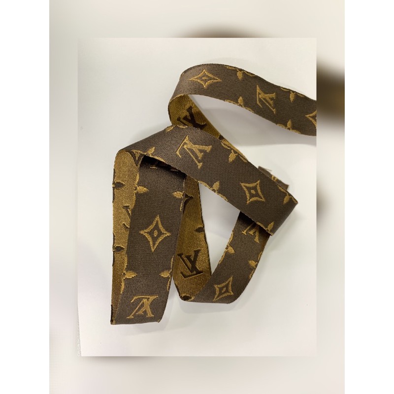 Dây Chữ LV LOUIS VUITTON Ribbon Màu Nâu (Bán Theo Mét)