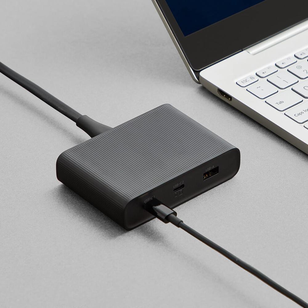 Bộ sạc nhanh PD ZMI 3 cổng 65W HA932 ( 2 Cổng USB-C, 1 Cổng USB-A ) Gồm Sạc và Cáp USB-C to USB-C