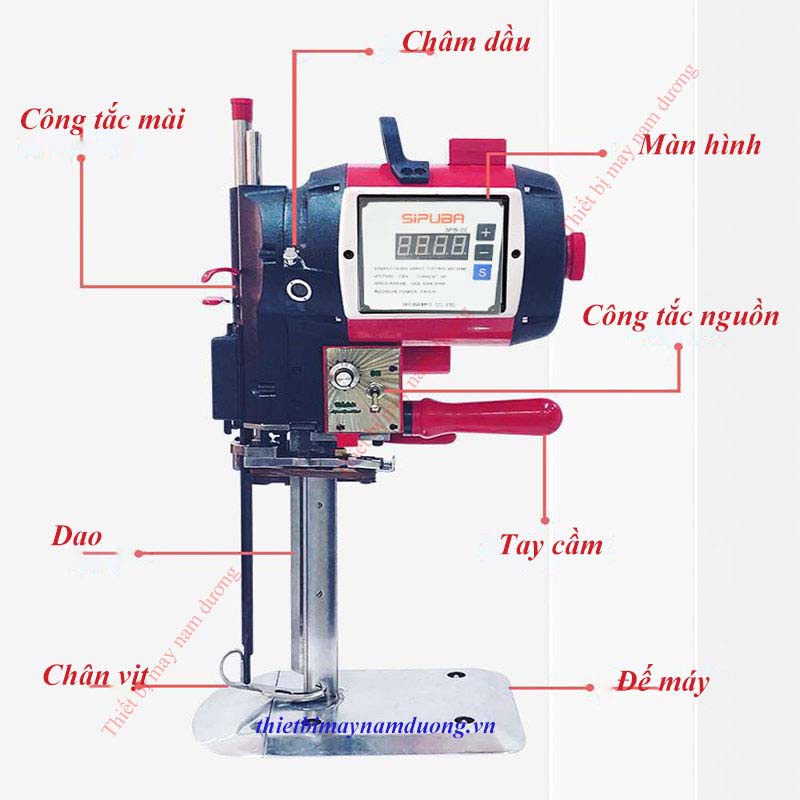 Máy cắt vải đứng điện tử SIPUBA SPB-3E 10 inch &gt; Cầm Tay KASIMAN 10 Inch 1600W  &gt; may cắt vải công nghiệp