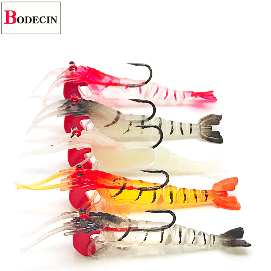 1 mồi giả hình tôm chất liệu silicon cho câu cá