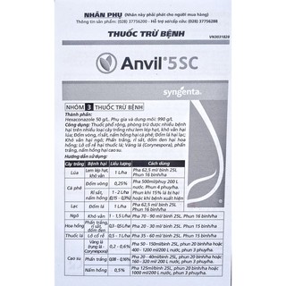 Thuốc trừ nấm bệnh Anvil 5SC (Chai 1L)