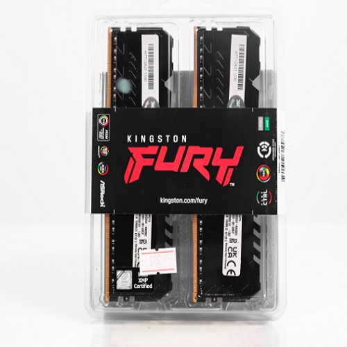 Ram Desktop Kingston Fury Beast RGB (KF436C17BBAK2/16) 16GB (2x8GB) DDR4 3600Mhz