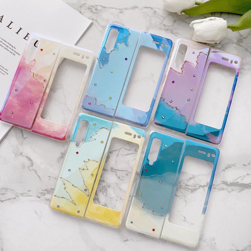 Ốp Điện Thoại imd Đính Đá Nhiều Màu Gradient Cho Samsung Galaxy Fold 1