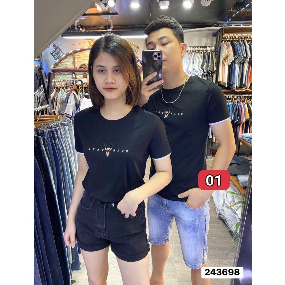 Áo thun Nam,Nữ Cổ Tròn Tay Ngắn T203 chất liệu cotton cao cấp hàng hiệu chuẩn shop( hình ảnh 100%) SHALLY FASHION N96