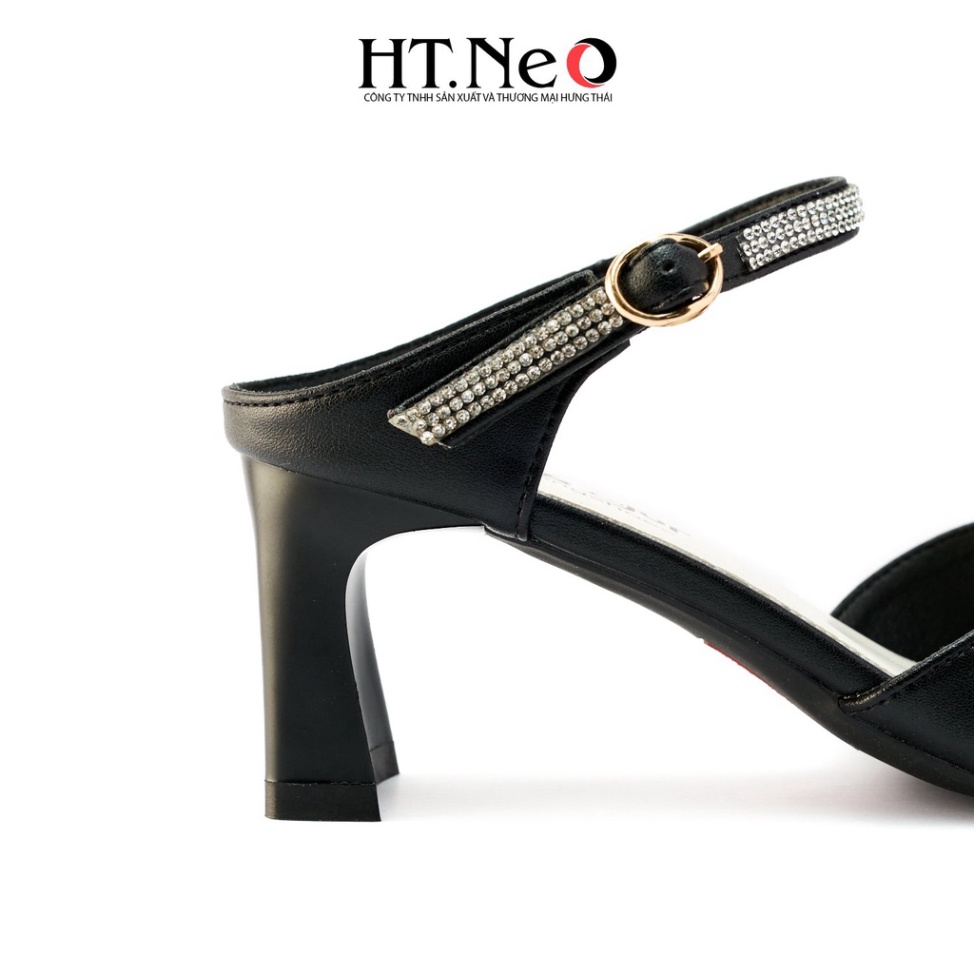 Sandal nữ HT.NEO thiết kế quai ngang đính đá, mũi nhọn trẻ trung sành điệu cực xinh SDN106