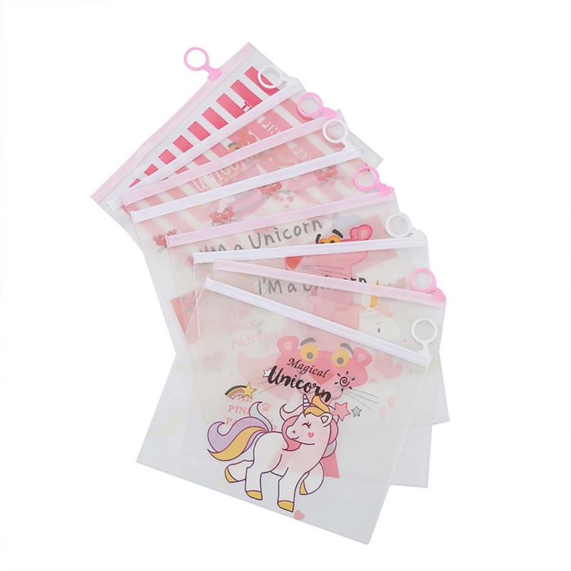 Túi Đựng Bút Bằng Poly Khóa Kéo Có Thể Tái Sử Dụng Cỡ A6 Cho Trường Học/Văn Phòng