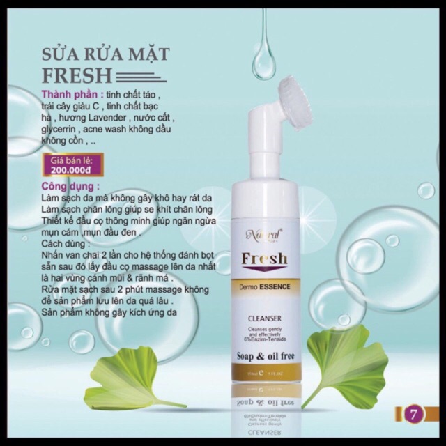 Sữa Rửa Mặt Fresh - Natural Spa