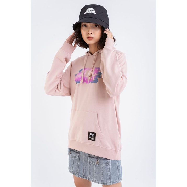 Áo Hoodie Nữ BOO Nỉ Có Mũ Dáng Regular In Graphic Starwars Hiệu Ứng Gradient