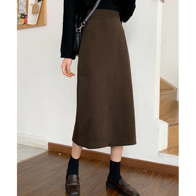 Chân váy bút chì, chân váy dáng dài 2 màu chất vải xịn phong cách Hàn Quốc 2021