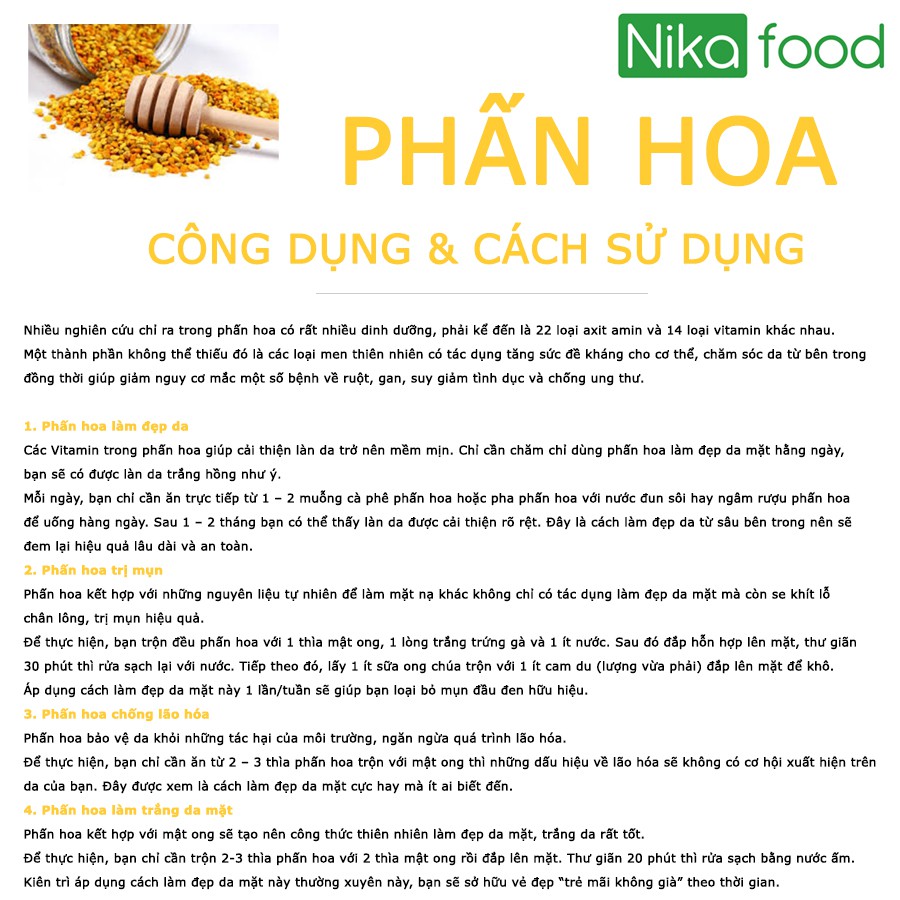 Nikafood Phấn hoa cà phê 100gr-500gr kèm quà tặng