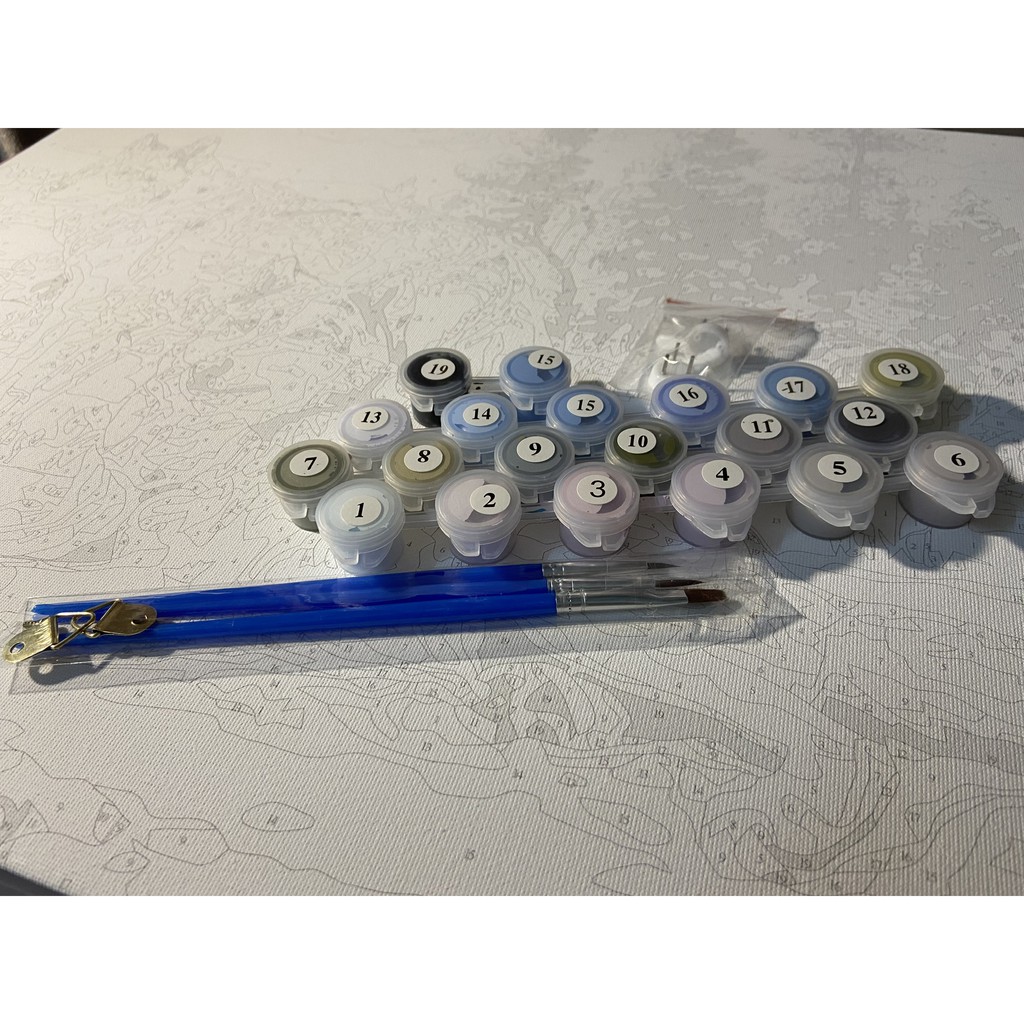 [HÀNG CÓ SẴN] Tranh tô màu theo số Ma Lem (căng khung 40X50cm)/ Tranh tô màu số hóa Ma Lem (40X50cm) | BigBuy360 - bigbuy360.vn