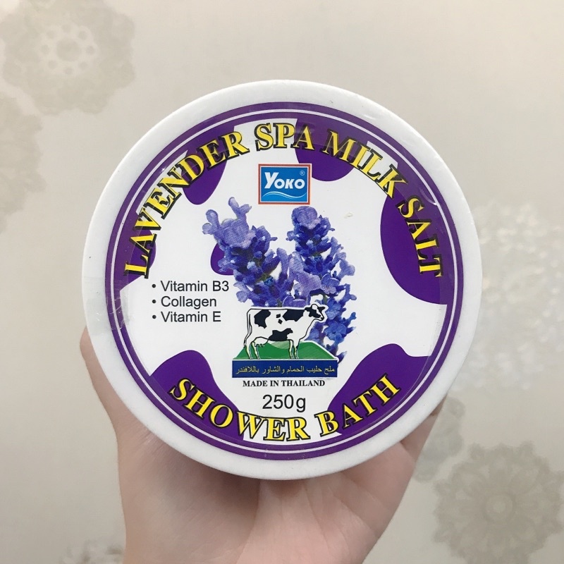 Muối Tắm Hoa Oải Hương Tẩy Tế Bào Chết Yoko Lavender Spa Milk Salt Shower Bath 250g