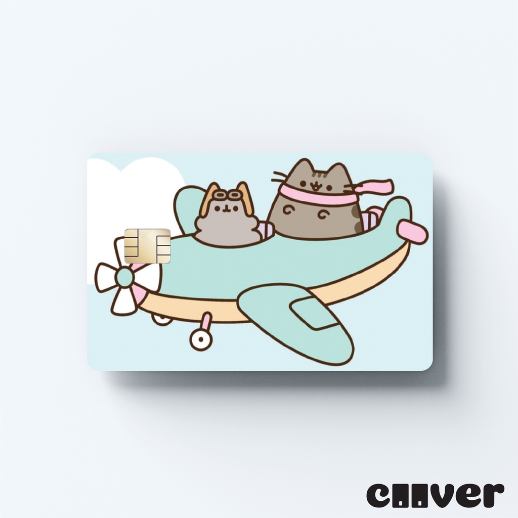 PUSHEEN1 - Miếng dán thẻ FREESHIP – Miếng dán thẻ ngân hàng/thẻ ATM, thẻ chung cư, thẻ thang máy, thẻ gửi xe,... COOVER